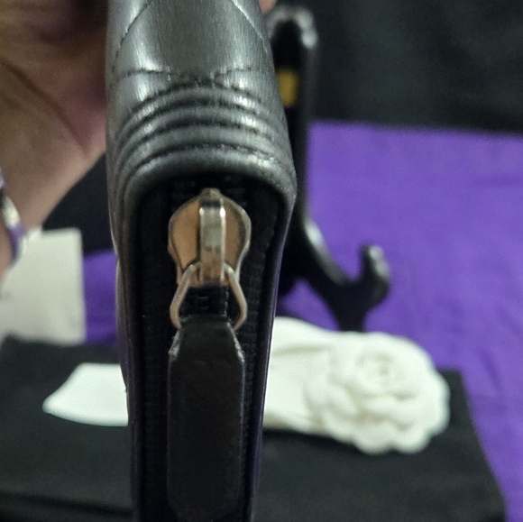 CHANEL Boy Black Quilted Lambskin Zip-around Wallet - Picture 6 of 14